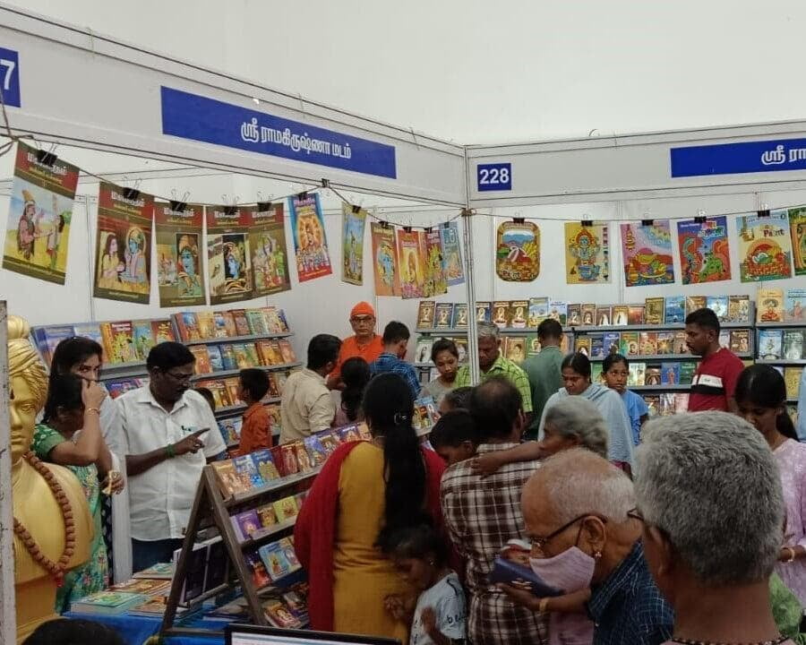 Ramakrishna Math Stall Attracts Readers at Madurai Book Fair 2024