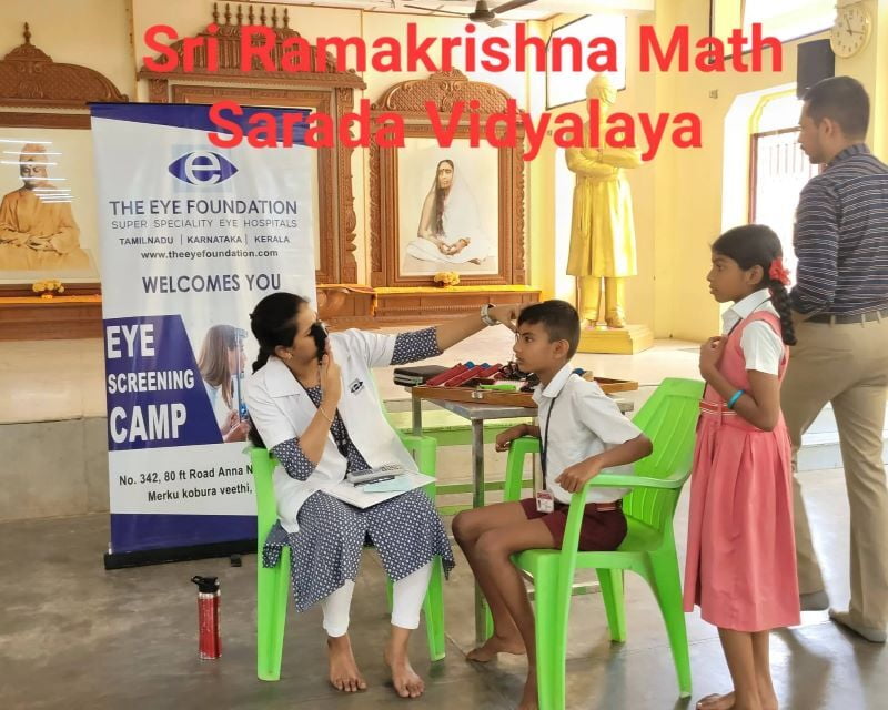 Sarada Vidyalaya's Free Eye Camp: Addressing Student Eye Health