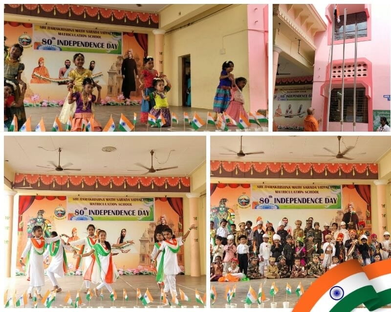 80th Independence Day Celebrated at Sarada Vidyalaya