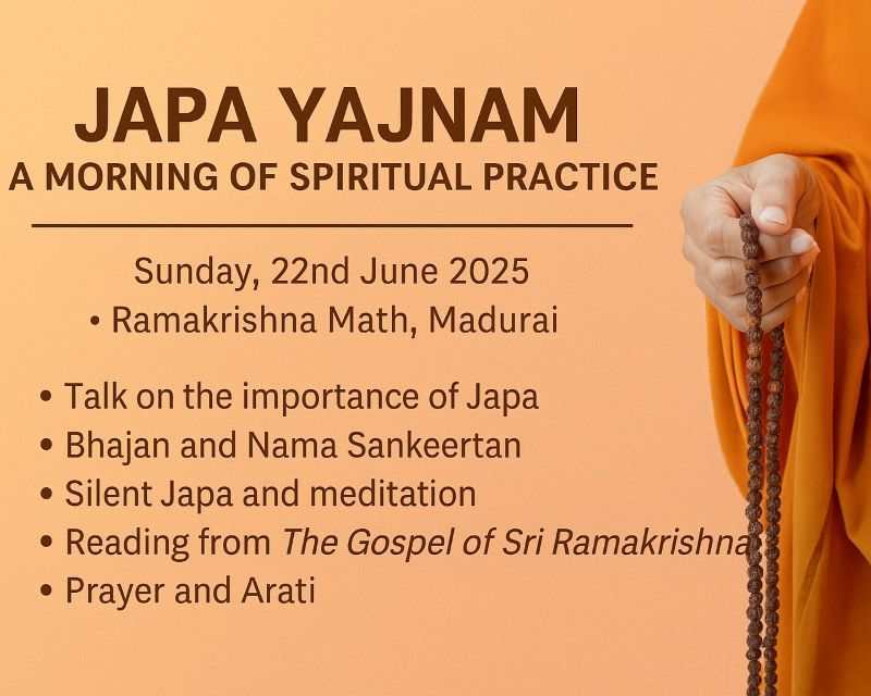 Japa Yajnam Held at Ramakrishna Math Madurai