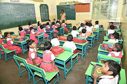 Students learning at Sarada Vidyalaya